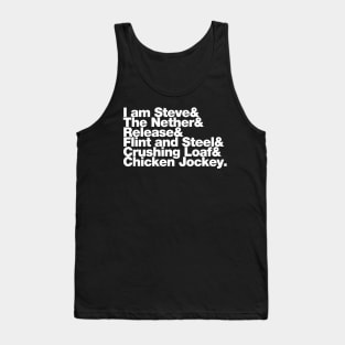 Minecraft Movie Names Tank Top